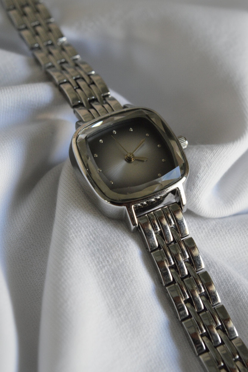 Gri Degrade Kadran Gümüş Kadın Saati